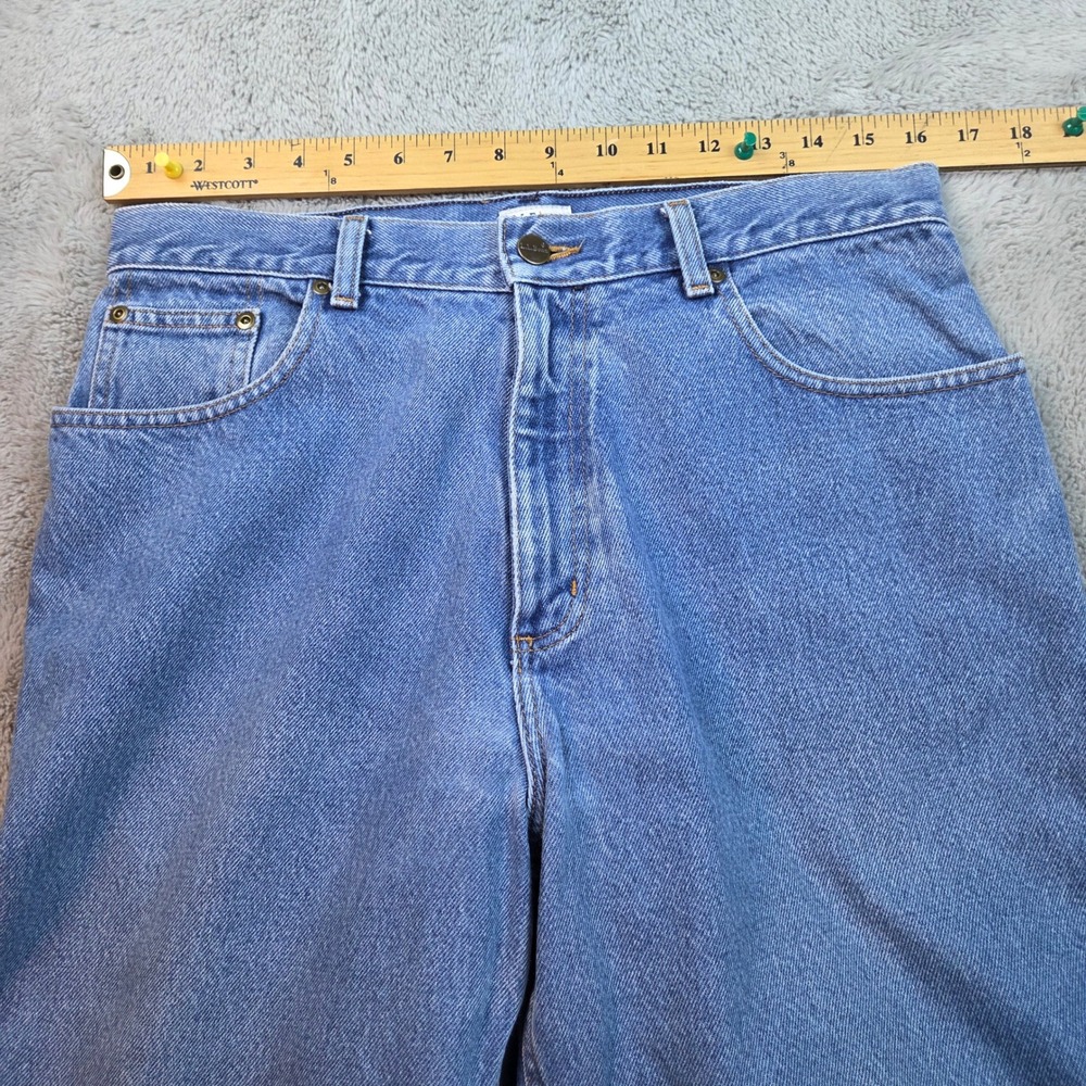 L.L. Bean‎ Original Fit Relaxed Jeans Womens 14 Reg Blue High Rise Straight Leg - Picture 4 of 9
